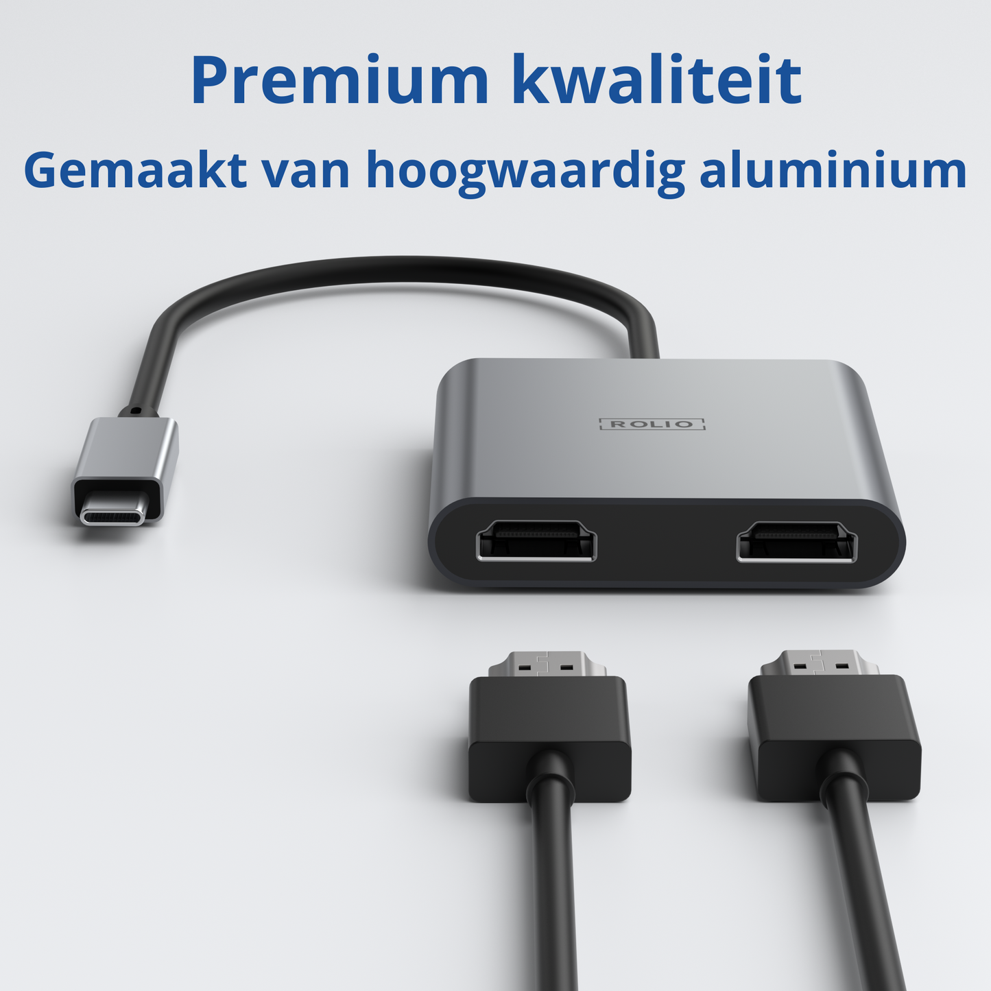 Rolio USB C auf HDMI – Dual-HDMI-Adapter – 2x HDMI 4K