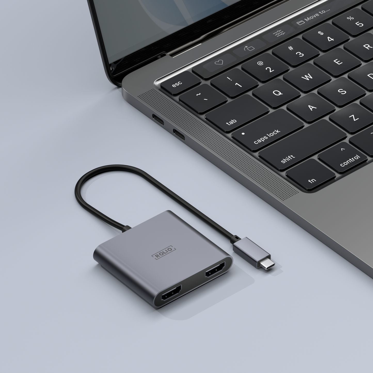 Rolio USB C auf HDMI – Dual-HDMI-Adapter – 2x HDMI 4K