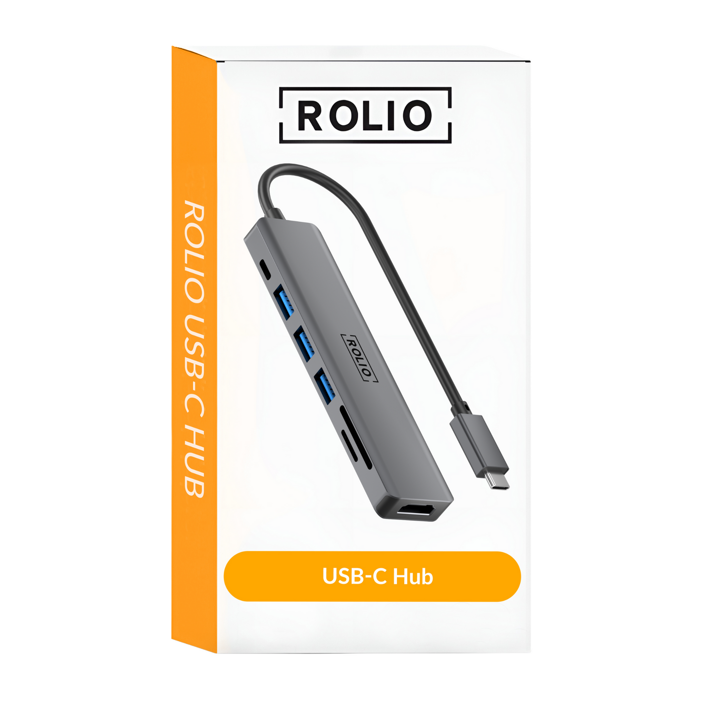 Rolio USB C Hub - 7 in 1 - HDMI - USB-C Charging - SD/TF - 3x USB 3.0