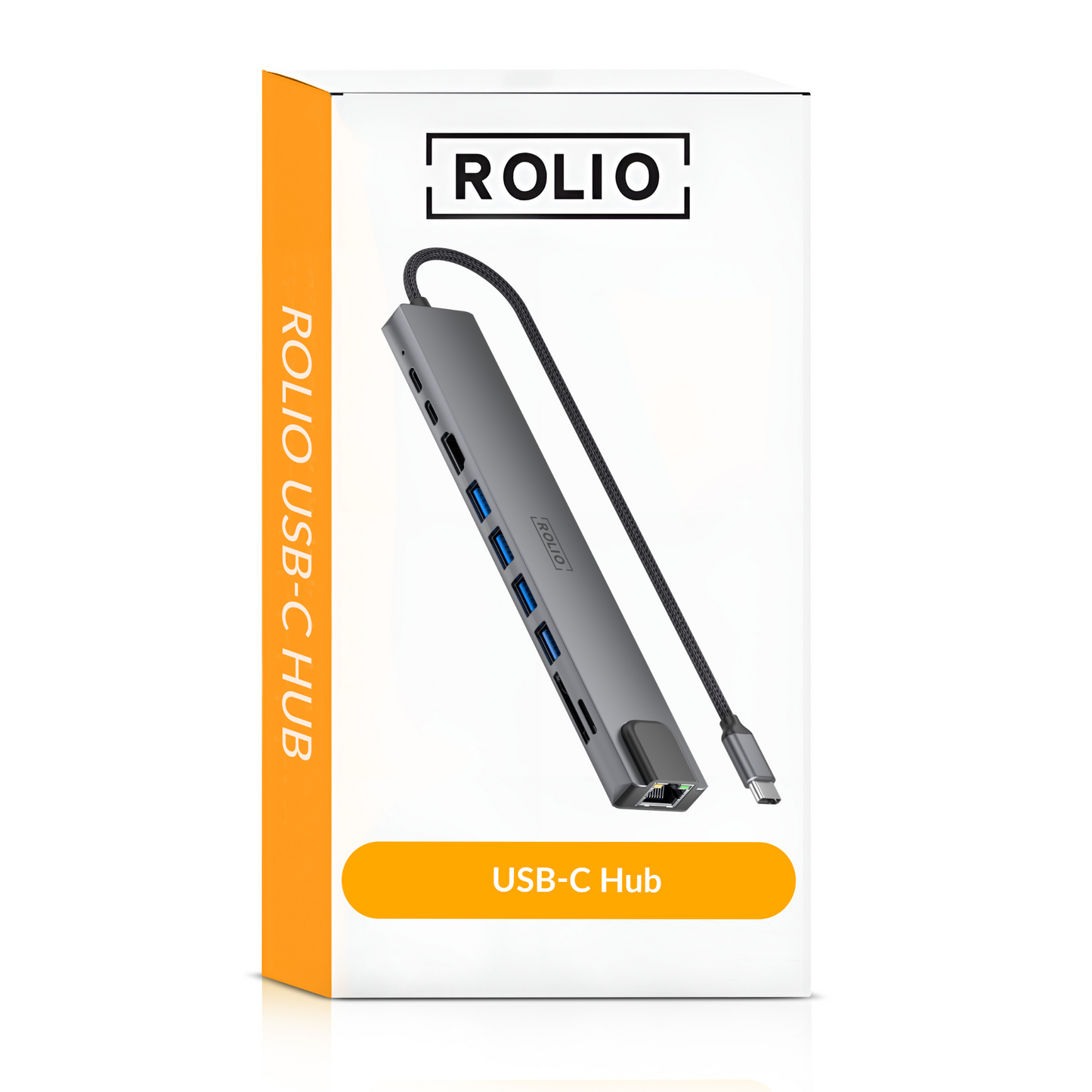 Rolio USB C Hub - 10 in 1 - HDMI - 2x USB-C - SD/TF - 4x USB-A - Ethernet