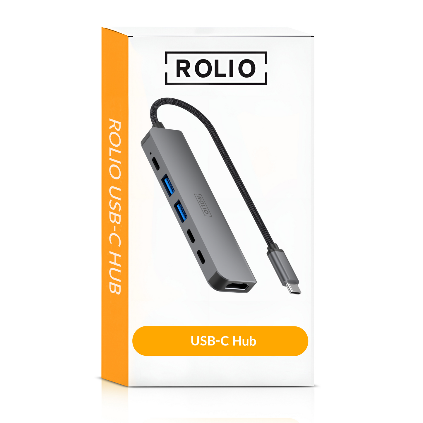Rolio USB C Hub - 6 in 1 - HDMI - 3x USB-C - 2x USB-A