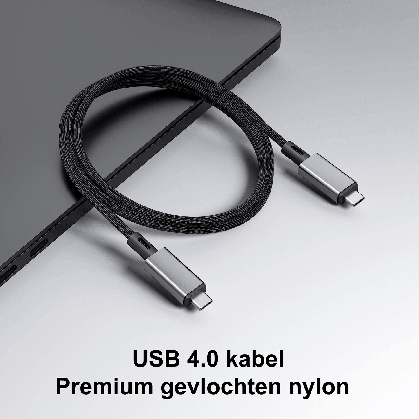 Rolio USB 4 kabel - USB C naar USB C kabel - 40Gbps - 1 Meter - Rolio