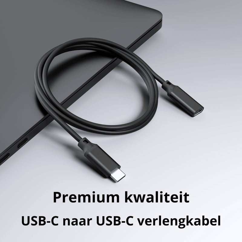 Rolio USB C Verlengkabel - USB-C naar USB-C vrouwelijk - 1 Meter - Rolio