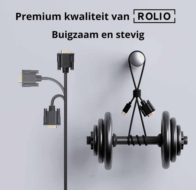 Rolio USB C naar VGA kabel - 1 meter - Rolio