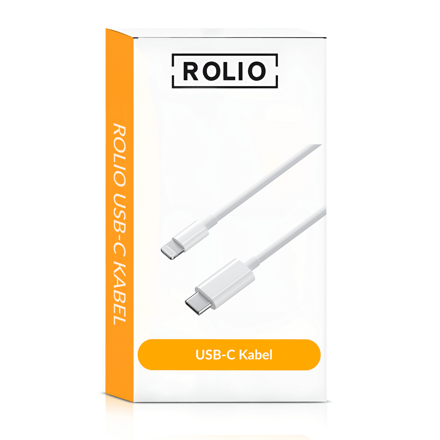 Rolio USB C naar Lightning kabel - Wit - 1 meter - Rolio