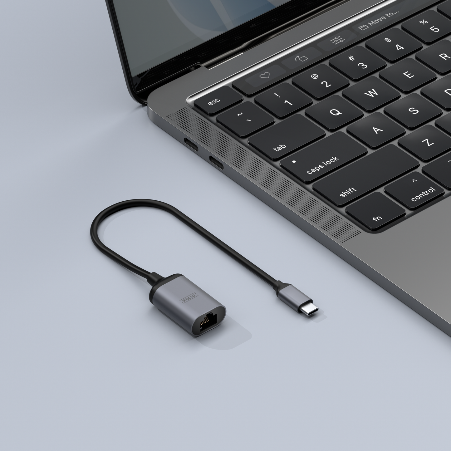 Rolio USB C Adapter - USB-C to Ethernet - 1Gbps