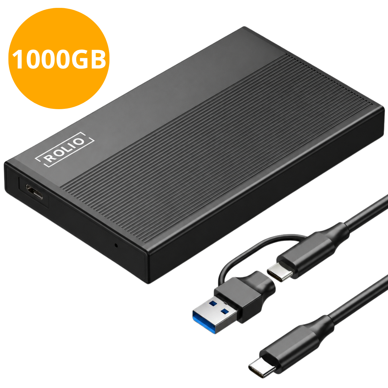 Rolio Externe Harde Schijf - Pro - USB 3.0 - USB C - 1TB Opslag - 1Gbps