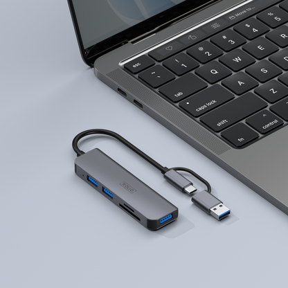 Rolio USB-C-Adapter – 5 in 1 – SD/TF-Kartenleser – 3x USB 3.0