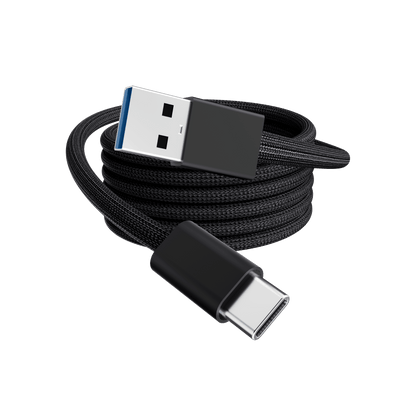 Rolio USB C naar USB A Kabel - Magnetisch Oprollen - 2 Meter - 100W Oplaadkabel - Universeel - Rolio
