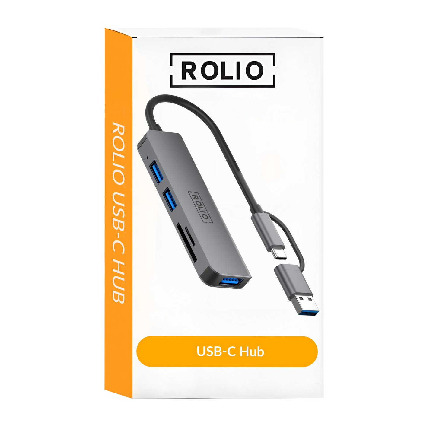 Rolio USB-C-Adapter – 5 in 1 – SD/TF-Kartenleser – 3x USB 3.0