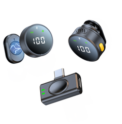 Rolio X9 Ultra - Draadloze Microfoon Pro - 2 Stuks - Lavalier - USB-C/Lightning - Plug & Play