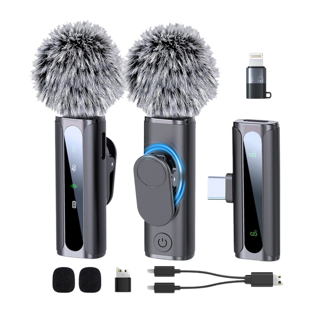 Rolio X10 Ultra - Draadloze Microfoon Pro - 2 Stuks - Lavalier - USB-C/Lightning - Plug & Play