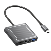 Rolio USB C to DisplayPort Adapter - 3 in 1 - DisplayPort hub - USB 3.0 - USB-C Charging