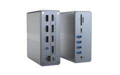 Rolio USB-C-Dockingstation – 16 in 1 – Dreifachmonitor – DisplayLink-Hub