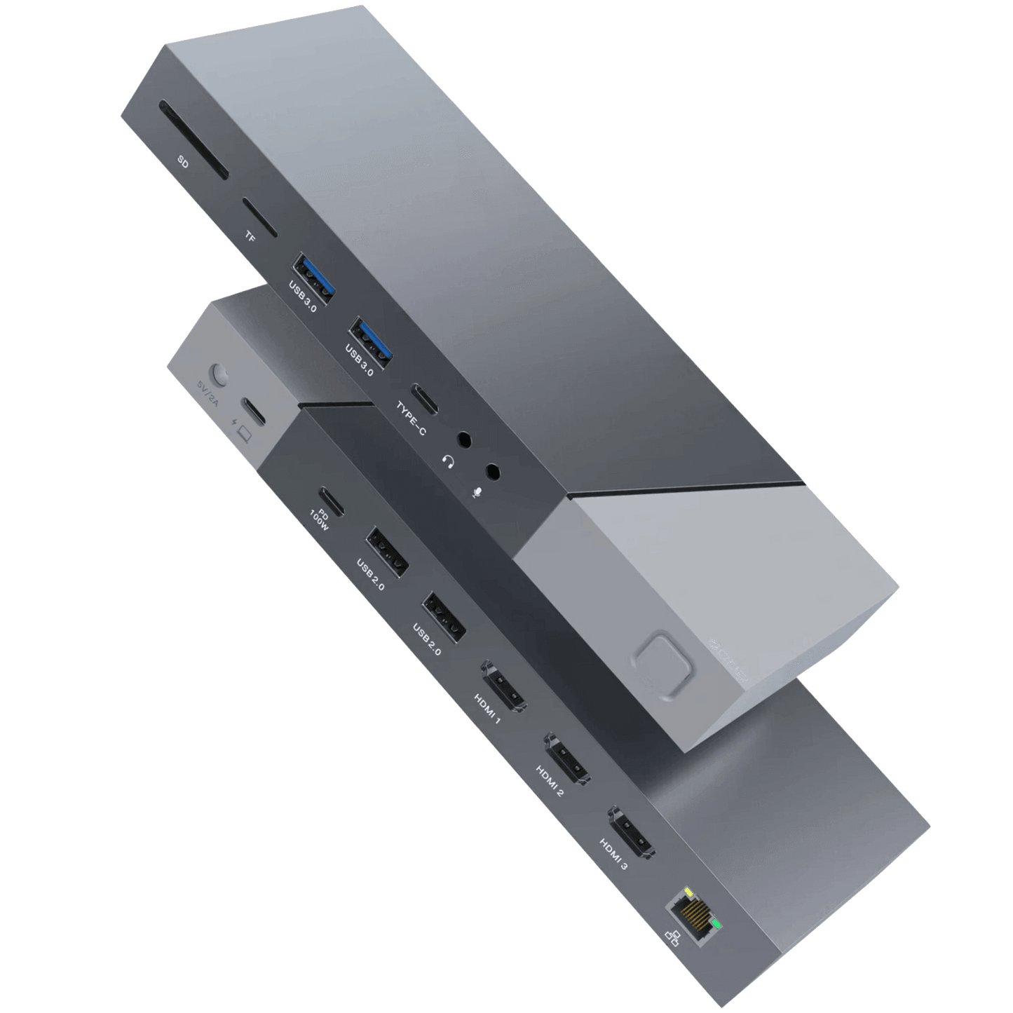 Rolio USB C Docking Station - 16 in 1 - Triple Monitor - DisplayLink hub - Rolio