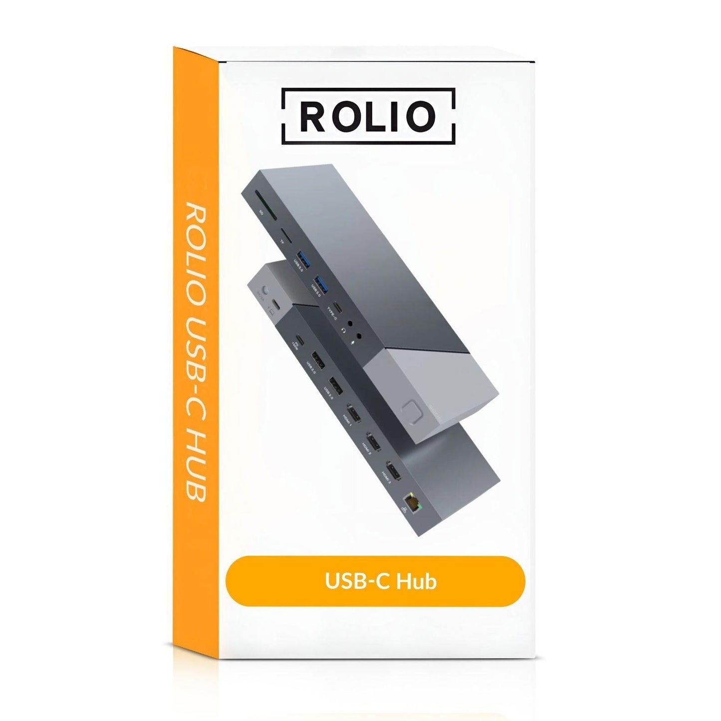 Rolio USB C Docking Station - 16 in 1 - Triple Monitor - DisplayLink hub - Rolio