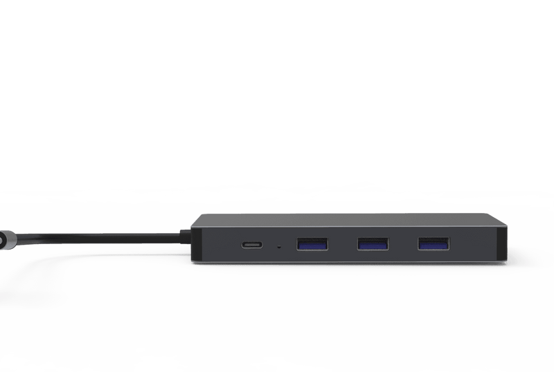 Rolio USB C Hub - 10 in 1 - HDMI - VGA - Ethernet LAN - USB-C - USB 3.0 - Aux - SD/TF - Rolio